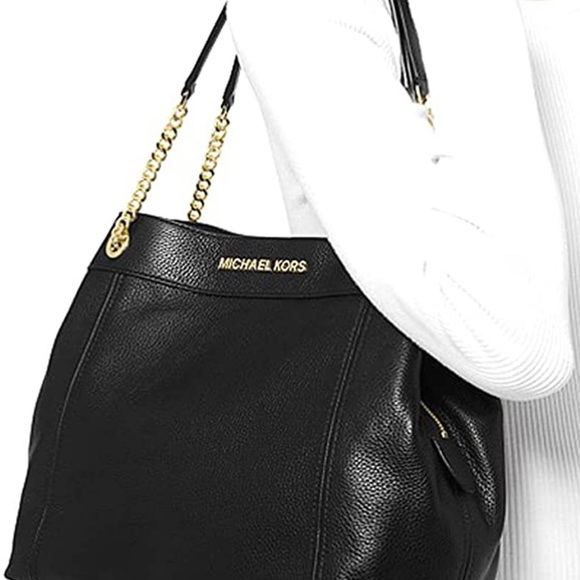 Michael Kors Large Jet Set Item Chain Shoulder Tote (Black) 35T9GTTE7L - Picture 4 of 6
